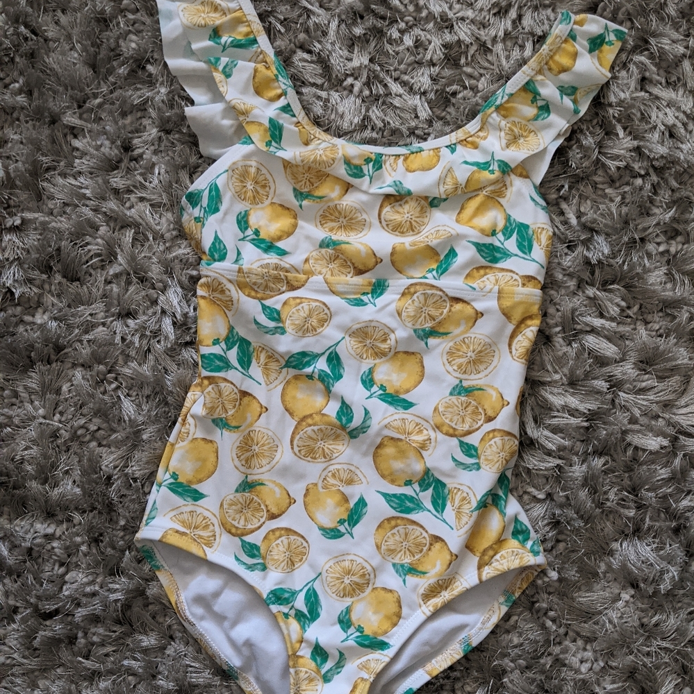 crown and ivy kids lemon swimsuit (sz 10) NWOT
